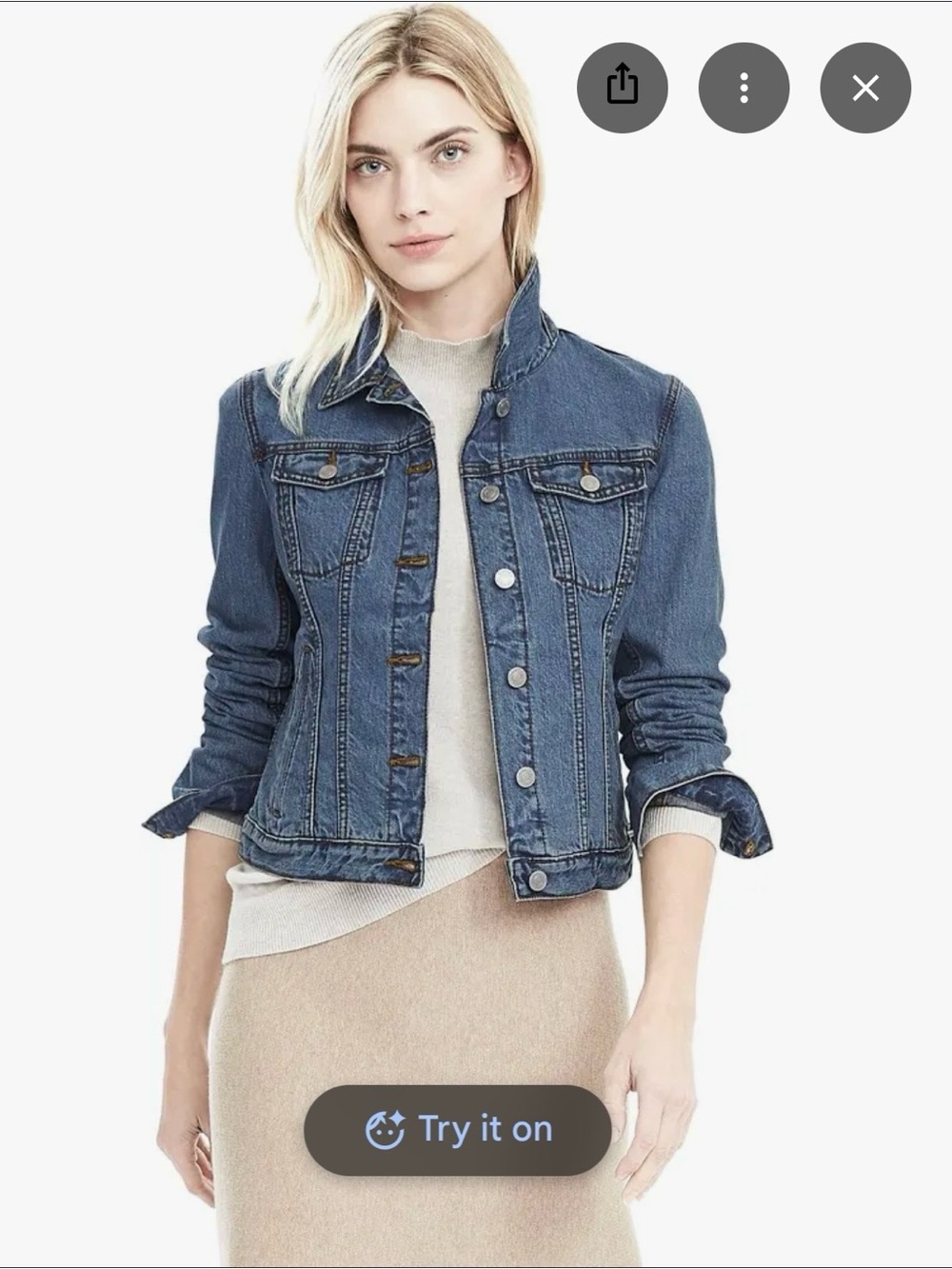 Banana Republic Medium Blue Denim Jacket - Women's